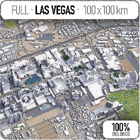 3D Las Vegas - city and surroundings